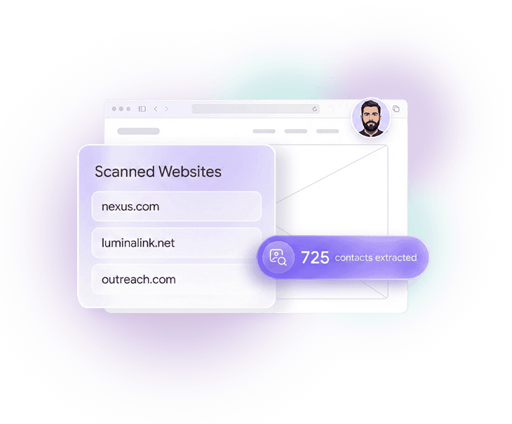 Domain Email Extractor finding business emails from company websites
